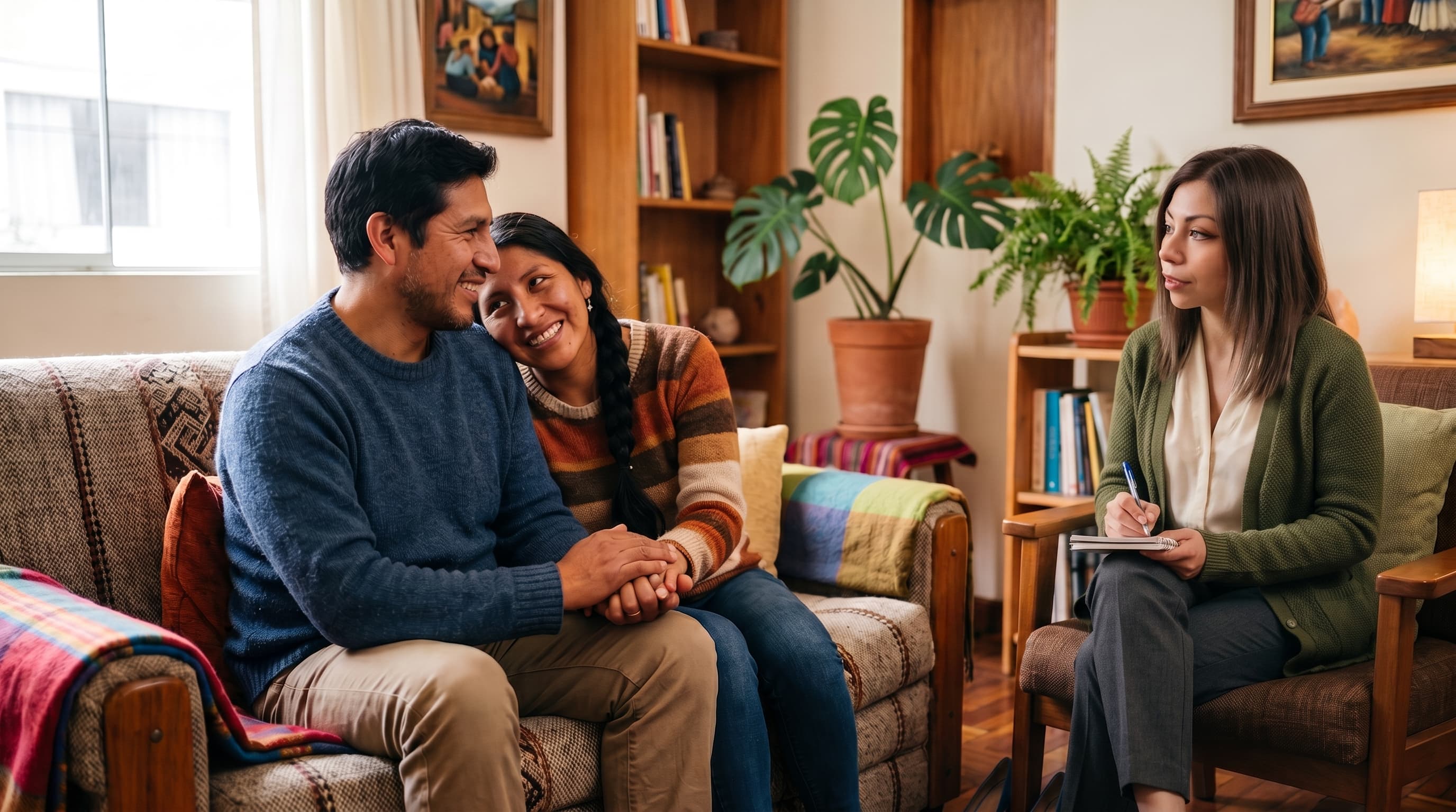 Parejas recuperándose en terapia de pareja Juliaca
